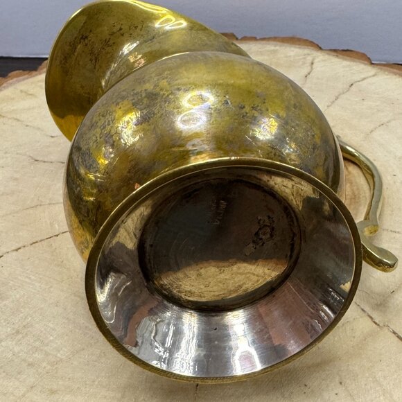 Vintage Electro Plated Nickel Silver Creamer Small Pitcher Stamped India Natural - Picture 5 of 7
